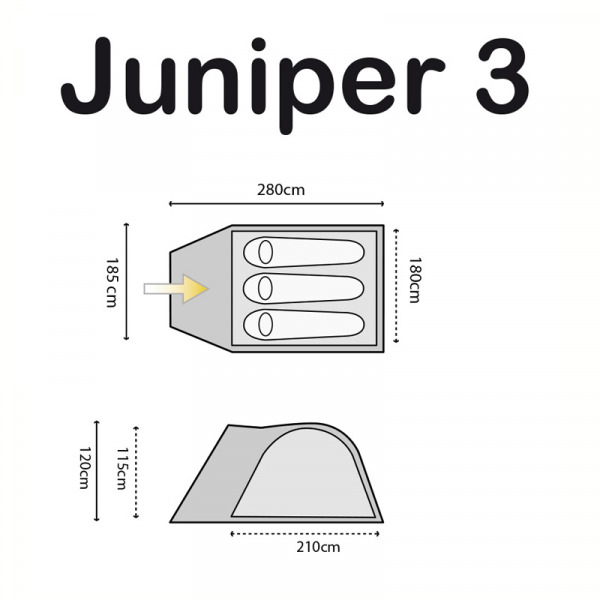 NAMIOT 3-OSOBOWY JUNIPER 3 HIGHLANDER | ExploSklep
